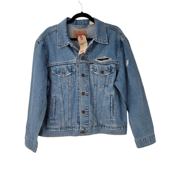 Levi's Jackets & Blazers - Levis Jean Jacket New Ex Boyfriend Trucker Distressed